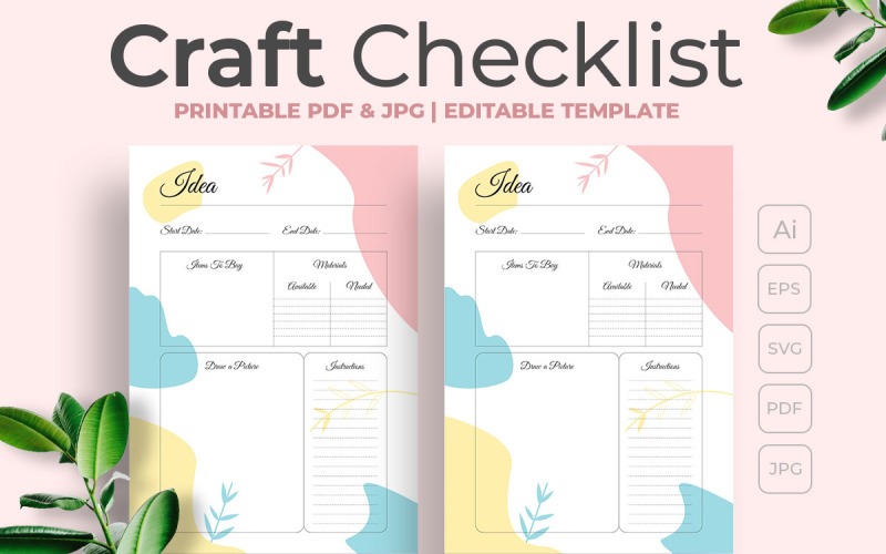 Craft Checklist is perfect for your business and multipurpose Planner