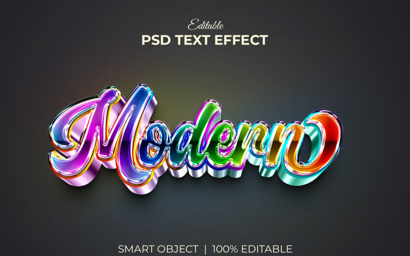 Modern editable 3d text effect Product Mockup