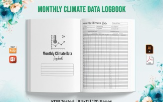 Monthly Climate Data Log Book - KDP Interior