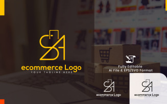 SA Letter Ecommerce Logo Template