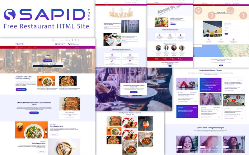 Sapid - Restaurant HTML Template FREE Website Template