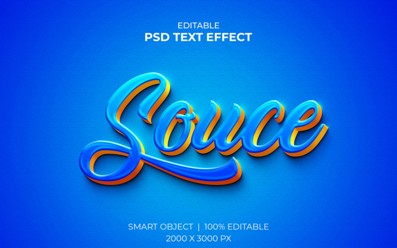 Souce Colorful 3d Text Effect Photoshop Mockup Product Mockup