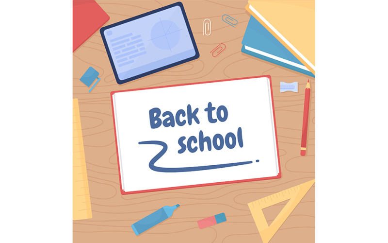 Back to School Card Template. Education Process Social Media