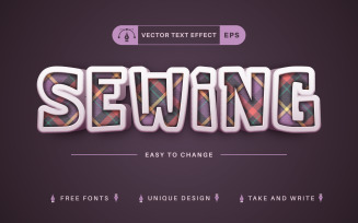 Craft Tartan - Editable Text Effect, Font Style