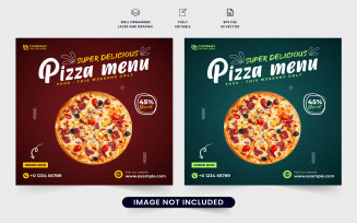 Food promotional web banner template