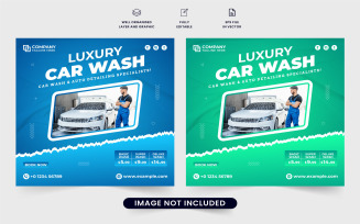 Luxury car wash advertisement banner
