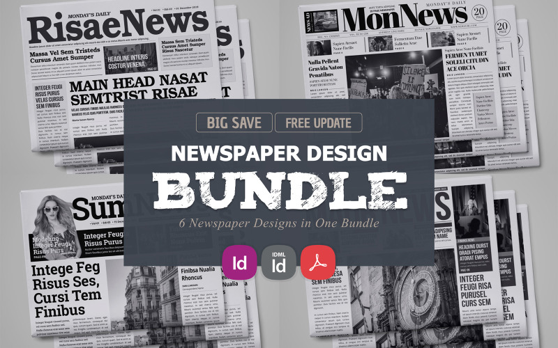 News - Newspaper Design BUNDLE Corporate Identity
