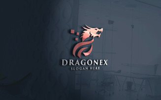 Professional Pixel Dragon Logo