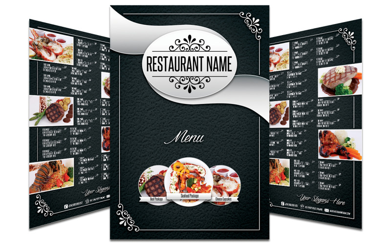 Restaurant Menu Flyer Template #5 Corporate Identity
