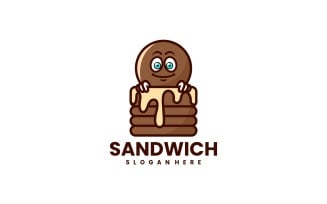 Sandwich Cartoon Logo Style