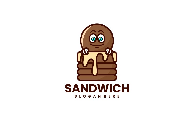 Sandwich Cartoon Logo Style Logo Template