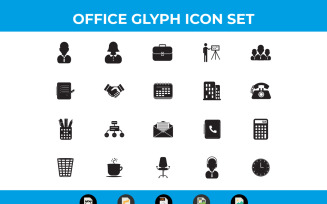 Business and Office Glyph Icons Vector and SVG