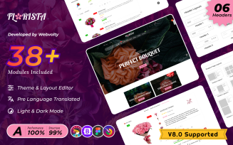 Florista Flowers - Gifts Mega Mall PrestaShop 8.0 Theme