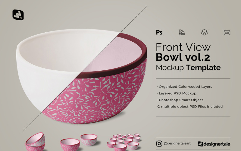 Front View Bowl Mockup Vol.2 Product Mockup