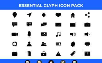 30 Glyph Essential Free Icon Pack Vector and SVG