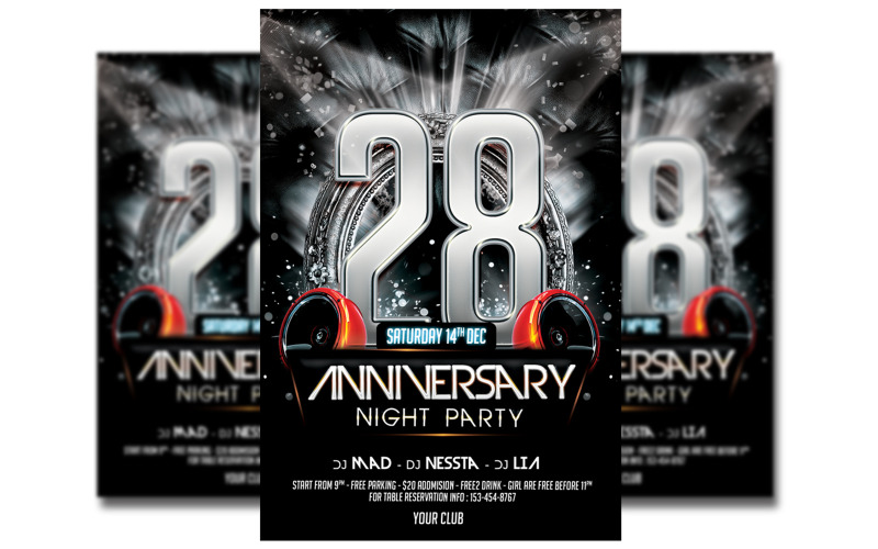 Anniversary Party Flyer Template #2 Corporate Identity