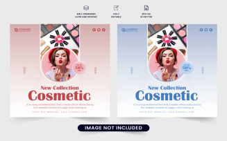 Beauty product sale template vector