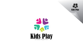 Colorful Kids Play Logo Template