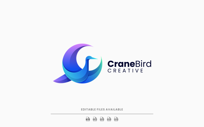Crane Gradient Logo Style 1 Logo Template