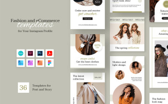 Fashion eCommerce Instagram Post and Story Templates