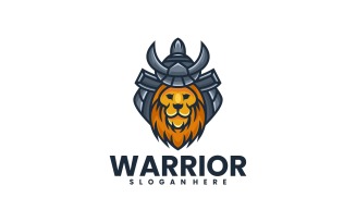 Lion Warrior Simple Mascot Logo
