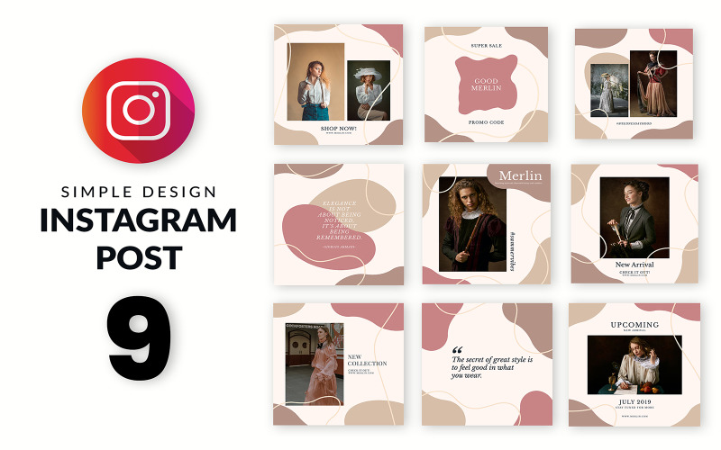 Merlin Fashion Instagram Post Template Social Media