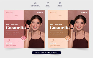 Modern cosmetic business template vector