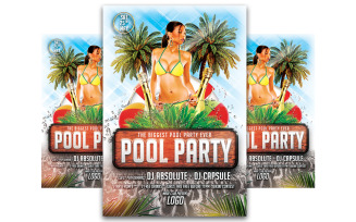 Pool Party Flyer Template