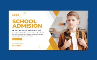 School Admission Banner Template