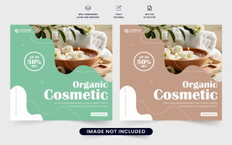 Skincare product sale template vector