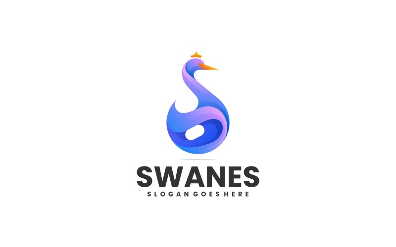 Swan Gradient Logo Template 1