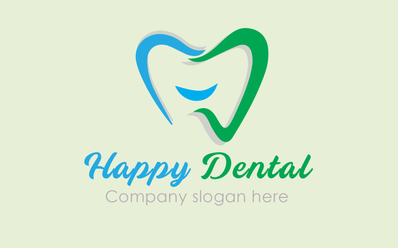 The Clinic Happy Dental Logo Logo Template