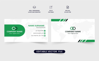 Business branding card template vector