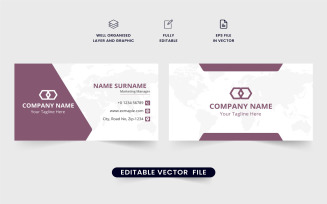 Company identity card template vector