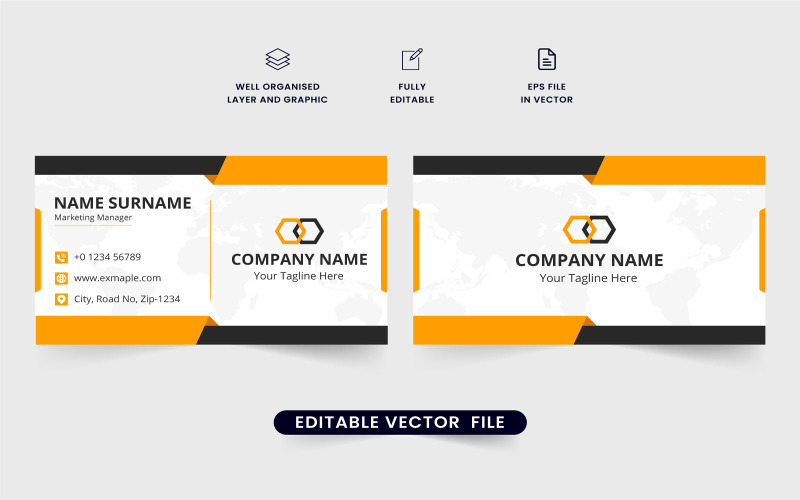Corporate identity business card vector Corporate Identity