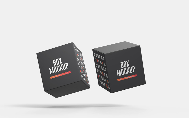 Cube Box Mockup Template Vol 04 Product Mockup