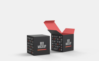 Cube Box Mockup Template Vol 05