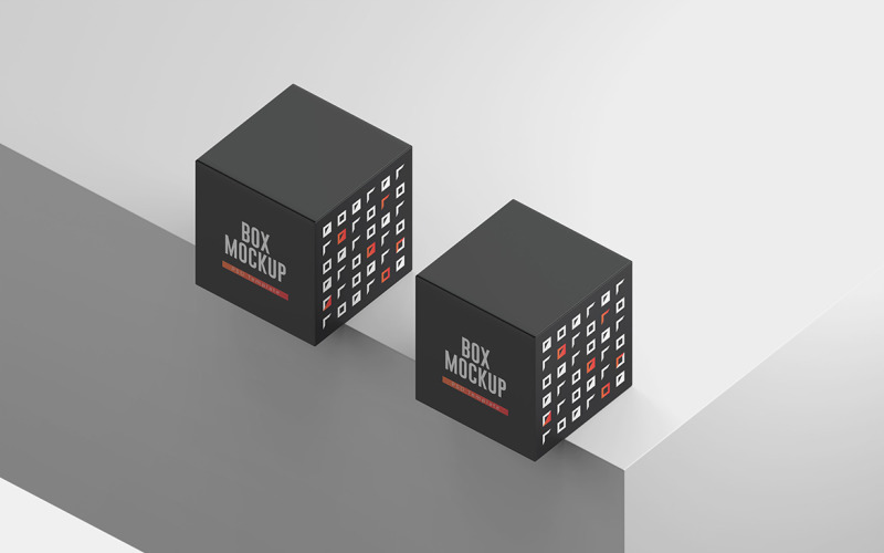 Cube Box Mockup Template Vol 06 Product Mockup