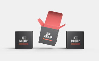 Cube Box Mockup Template Vol 07