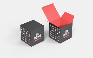 Cube Box Mockup Template Vol 10