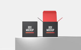 Cube Box Mockup Template Vol 12