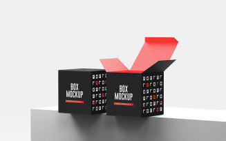 Cube Box Mockup Template Vol 13