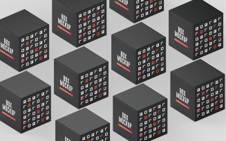 Cube Box Mockup Template Vol 14