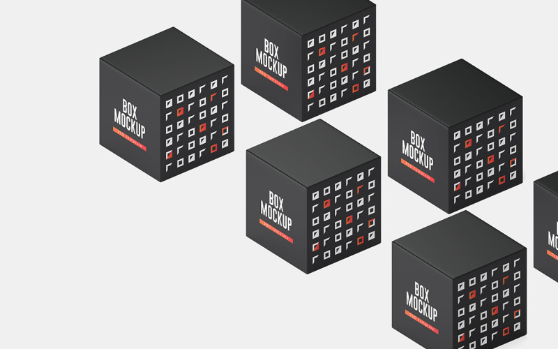 Cube Box Mockup Template Vol 15 Product Mockup