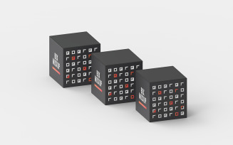 Cube Box Mockup Template Vol 16