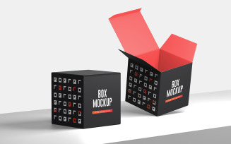 Cube Box Mockup Template Vol 17