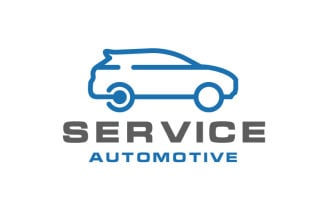 Line art Car for Car Service Salon Modification Logo Design