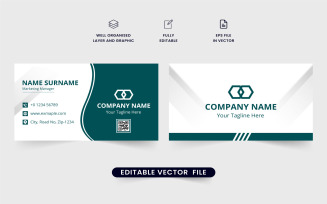 Professional business card vector design