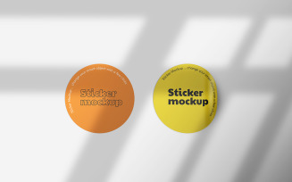 Rounded Sticker Mockup Vol 02