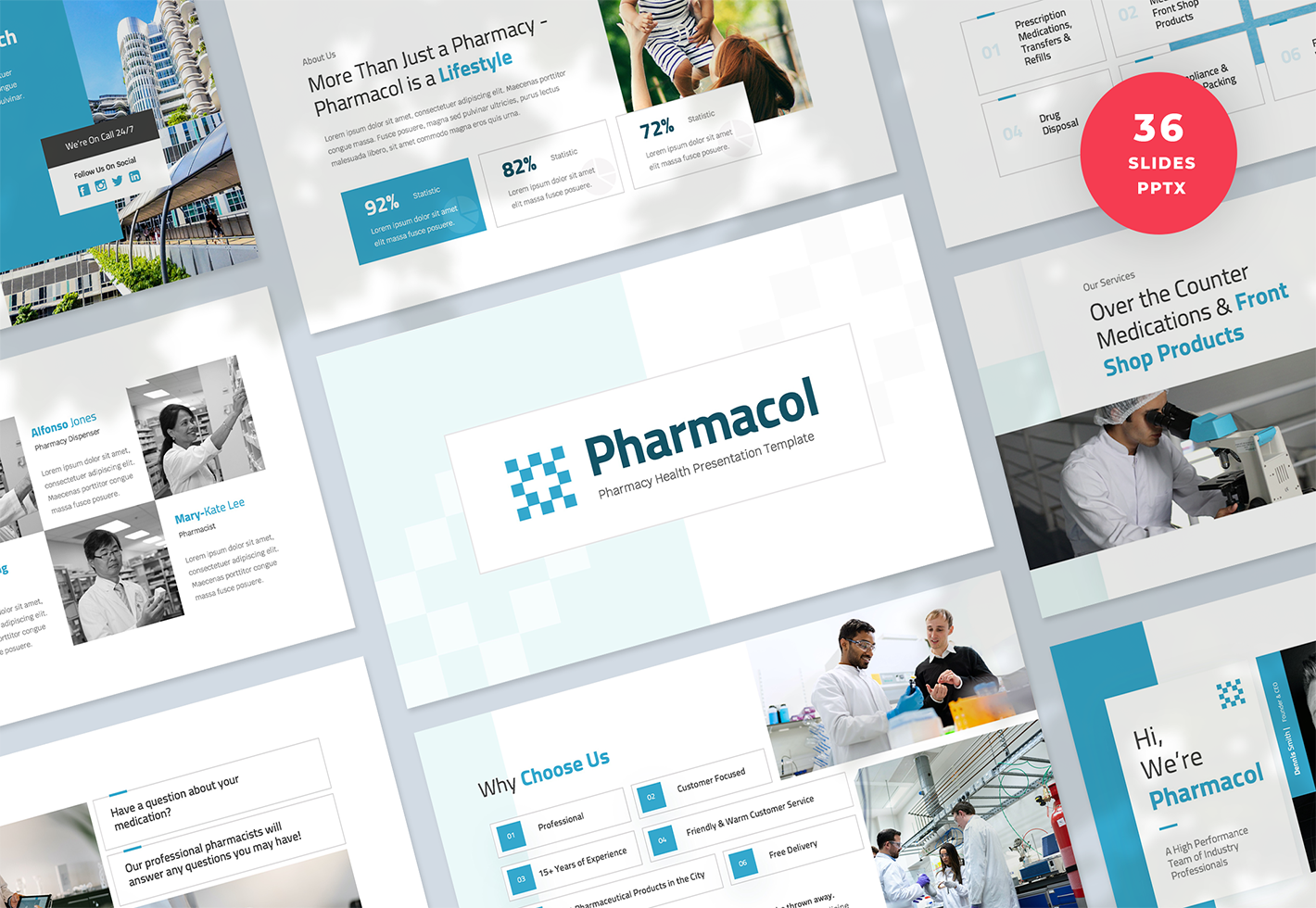 Pharmacy Health Presentation PowerPoint Template